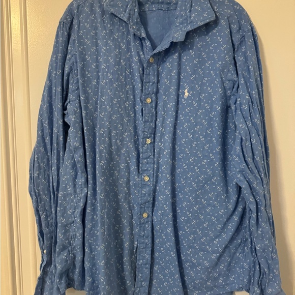 Polo anchor long sleeved button up - Picture 2 of 3